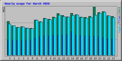Hourly usage for March 2026