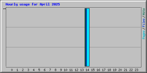 Hourly usage for April 2025